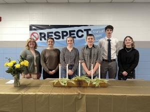 On the evening of Wednesday, March 13, NHS inducted the two newest members to the group. Inducted were sophomores Valerie Bauer and Hayden Mitchell of Weston High School.  Seen here are Bauer and Mitchell.