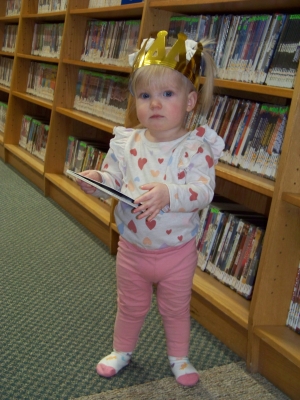 Olivia Krueger, 1 and a half, is the latest finisher in the Reedsburg Public Library’s 1,000 Books before Kindergarten program. For details about this early literacy effort, visit the Reedsburg Public Library. (Submitted photos)
